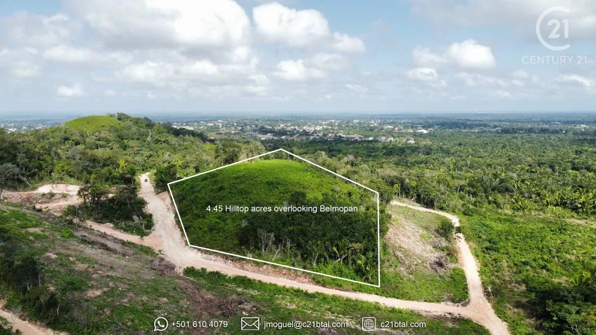 4.5 Acres  Hilltop for sale overlooking Belmopan, Cayo, Belize